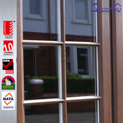 wood grain upvc sliding double glazing glass window and door on China WDMA