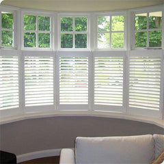 wooden shutter blades cheap cafe style half window plantation shutters on China WDMA